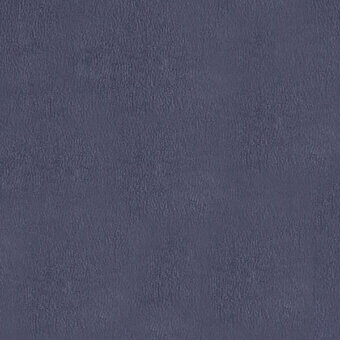 Microfiber textile sample in muted gray-blue with a dense, vertical grain and cashmere-like texture, labeled “polvere 20”.